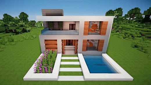 How to build a small modern house in Minecraft 1.19 update