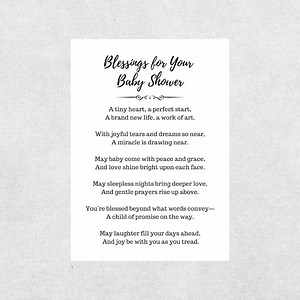 Baby Shower Blessing Card Printable Newborn Celebration Christian Prayer Gift Encouragement Digital Download Faith Based Baby Arrival Shower - Etsy
