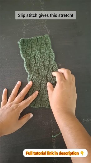 Slip stitch = stretchy texture!