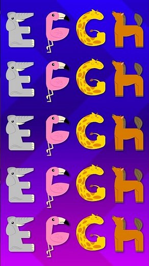 English Letters For Kids E F G H ⭐️ #phonicsong #letters #nurseryrhymes #alphabet #english #Phonics