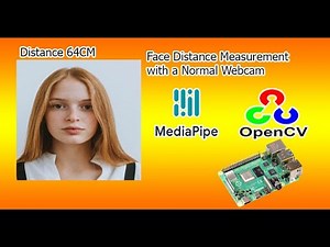Face Distance Measurement with a Normal Webcam | raspberry pi 4 mediapipe | computer vision