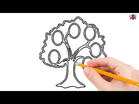 How to Draw a Family Tree Step by Step Easy for Beginners – Simple Trees Drawing Tutorial