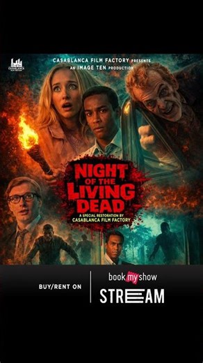 🔥🧟‍♂️ The DEAD are back… Night of the Living Dead (color) is now streaming on ‪@BookMyShow_India‬