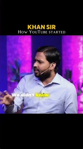 WHEN KHAN SIR STARTED HIS YOUTUBE JOURNEY #shorts #podcast