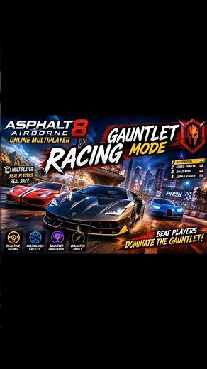 ASPHALT 8 🔥 Online Multiplayer Gauntlet Mode Racing | Pro Players Battle!