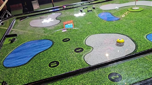 Golf meets billiards? This table game is a whole new level of fun. Perfect for game nights! #fyp #GolfGame #TableTopGames #MiniGolf #GameNight #UniqueGifts