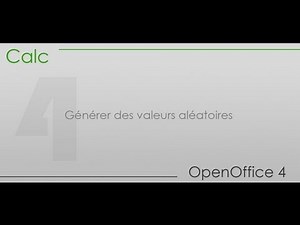 OpenOffice 4 Calc - Partie 4 - Générer des valeurs aléatoires