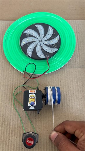 Powering radium wheel lights using toy engine#shorts