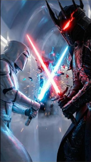 15-Second Duel Light Knight vs Dark Warlord Sci-Fi #scifi #space #starwars #scifishorts