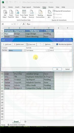 Excel Sorting Easy Trick 💡 | Alt + D + S = Magic!