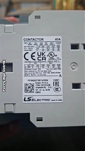 Cara membaca nameplate pada contactor listrik