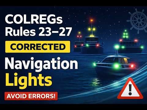 COLREGs Rules 23–27 I Colregs made Easy | Navigation Lights I Easy Language and Explanation
