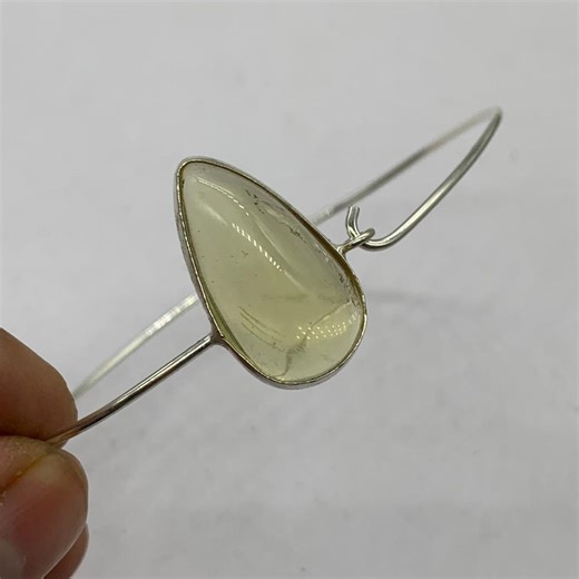 Lemon Quartz Bangle , Natural Lemon Quartz .925 Sterling Silver Bangle, Beautiful Bangle for Her , Bangle for Gift - Etsy