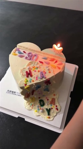 The cutest birthday cake surprise! 🎂✨🎉 30 never looked this sweet! 💕🍰