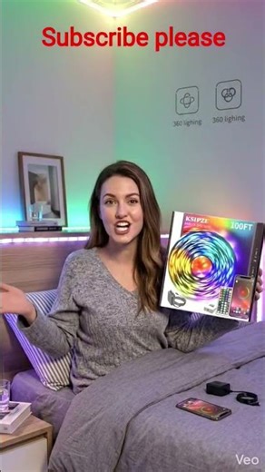 KSIPZE 100ft RGB LED Strip Lights with Music Sync, App Control Remote Flexible Room Lighting