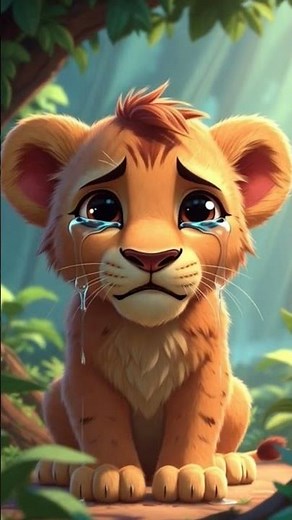 lion is crying