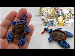 Macramé Sea Turtle | DIY Macrame Pendent | Handmade Gift Tutorial |绳编海龟吊坠教程
