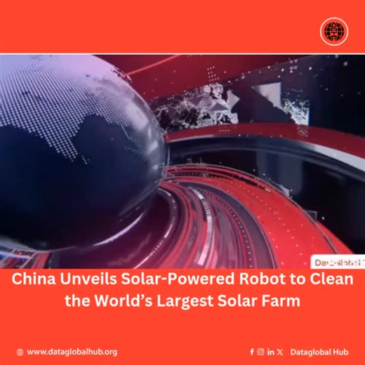 DataGlobal Hub on Instagram: "China Unveils Solar Powered #Robot to Clean the World’s Largest Solar Farm In today’s tech spotlight, China unveils a solar-powered robot tasked with cleaning panels at one of the nation’s largest solar farms. Now the news in full. In a remarkable stride for renewable energy maintenance, #China has introduced a solar powered robot capable of autonomously cleaning solar panels at the world’s largest solar power farm. The innovation is designed to keep panels operatin