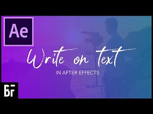 Write On Text in After Effects - Tutorial