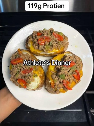 High Protein Loaded Beef Stuffed Potatoes | 30 Min