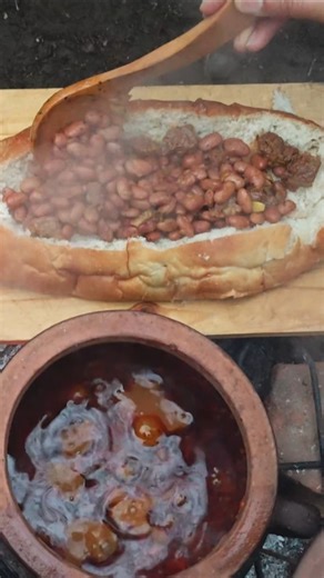 We Cooked Beans on Fire… Then Stuffed Them Into Bread! 😲🔥