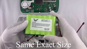 Replacement Battery+Tool for ADT DSC IMPASSA 9057 SCW9055 SCW9057 BH7236-SS 17000145 17000152 Wireless Home Security System Alarm Control Panel DSC 6PH-H-4/3A3600-S-D22, Fix Low Battery Power Issue