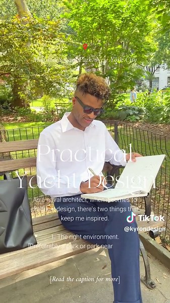 Looking at the yacht designs I have created, I’m sharing some of the exciting parts about the process with you from start to finish beginning with #PRACTICALYACHTDESIGN - #Sketching Diving into the practical design aspect and sketching my way to perfection is really about two main things: 1. Environment - Find a space you enjoy spending most of time and also where your creative juices flow. For me, it’s anywhere near the water or on a park. 2. Materials - Choosing the right sketchbook or sketchi