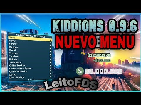 COMO INSTALAR E DESCARGAR // Kiddions 0.9.6 EN GTA V ONLINE totalmente gratis
