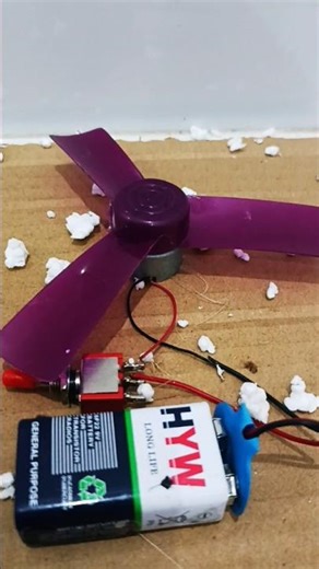 DC Motor se Pankha Kise Bnaye | Mini Fan Using 9V Battery #shorts #viral #dcmotor #trending #short