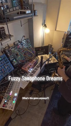 Fuzzy Saxophone dreams. @D’Addario Woodwinds @henrisel@Henri SELMER Paris (official) #saxophone #drums #synth #bass #modular