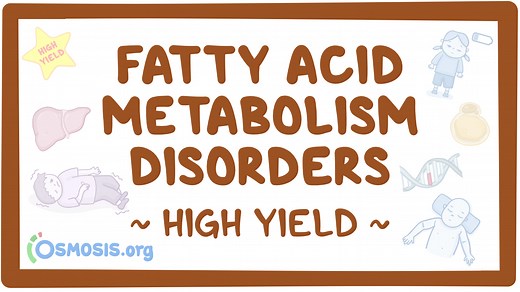 Disorders of fatty acid metabolism: Pathology review: Video, Causes, & Meaning | Osmosis