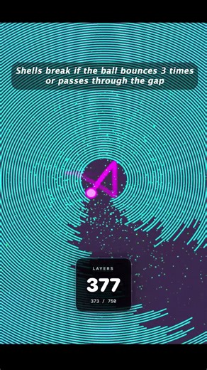 Rainbow Shellbreaker 750 Shells #satisfying #bouncingball #creativecoding