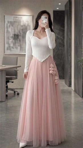 Net Skirt + White Top = Pinterest Princess Vibes 🤍✨