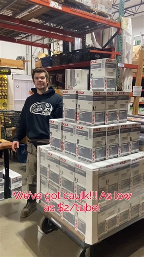 We’ve got you covered for your caulking needs this particular one is only two dollars each if you buy a whole case. Otherwise we sell them singly for $1.75 each plenty available come stock up. | Building Material Resources, Inc.