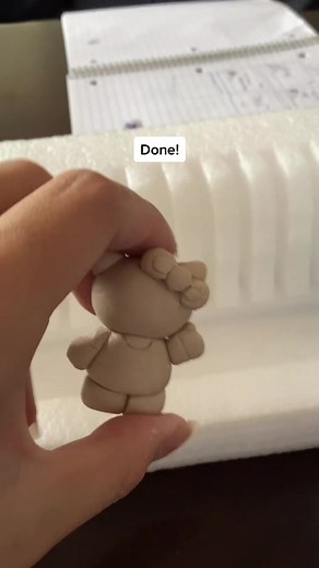 Creating Hello Kitty Clay Figure Process