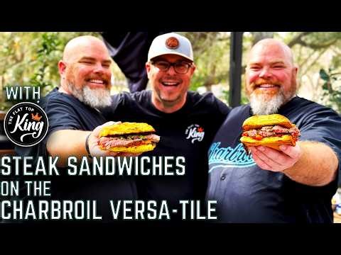 The BEST STEAK SANDWICHES made on ‪@charbroil‬ VERSA-TILE COOKING STATION with ‪@TheFlatTopKing‬