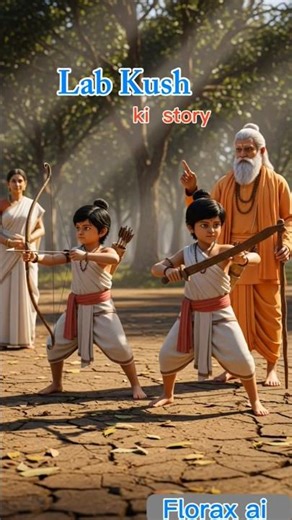 lab Kush dono ka bachpan ki kahani🥰#ai #3dcartoon #lavkush #viral #motivation #new #cartoon