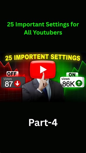 YouTuber on Instagram: "25 Important Settings for All Youtubers . . Credits - Ytgrow Master ( Youtube ) . . #algorithmhack #youtubechannel #tutorial #editing #gamingchannel #trendingreels #viralreels #automation #faceless #niches #videogaming #editingtips #capcut #monetize #leonardoai #ai #aiart #artificialintelligence #aitools #aiphoto #chatgpt #creatorgrowth #ytshorts #reelstips #facelesschannel #youtubegrowth #viralcontent #contentcreation #reelshacks"