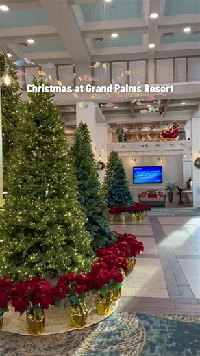 ✨ Christmas magic has arrived at Grand Palms Resort ✨ Our halls are decked with a Christmas LEGO town, sparkling trees, and beautiful holiday decorations🎄❤️ Come experience the holiday spirit with us! #GrandPalmsResortMB #Christmasdecor #MyrtleBeach #HolidayTravel #ResortLife | Grand Palms Resort