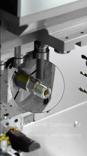 High speed and rigidity Smartlathe Swiss-type CNC lathe with dual spindle, focus on details.