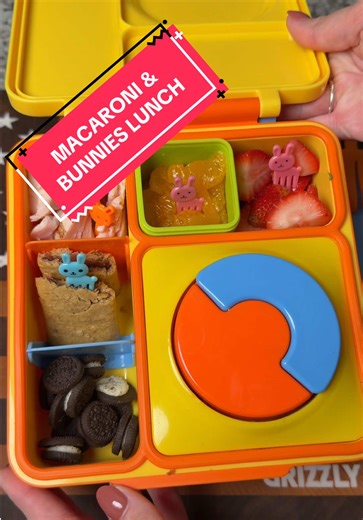Macaroni & Bunnies for lunch 🐰 let’s pack lunch for my kid! #lunchideas #lunchboxideas #packinglunch #schoollunch