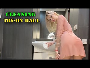4K Cleaning & Fashion Try-On Haul | Transparent Outfit Tutorial | Clean With Me 2025