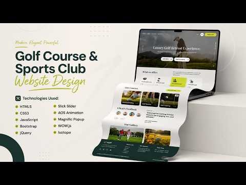 I Built a Stunning Golf Course Website Using HTML CSS & Bootstrap ⛳🔥