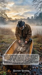 5.1K views · 43 reactions | In 1889, a Viking warrior grave in Birka, Sweden stunned archaeologists. The burial packed with weapons, horses, and even a gaming board was long assumed to belong to a man. But in 2017, DNA tests revealed the warrior had XX chromosomes. The discovery rewrote Viking history, proving that women, too, could rise as elite warriors and leaders on the battlefield. | Ancient History Revived | Facebook