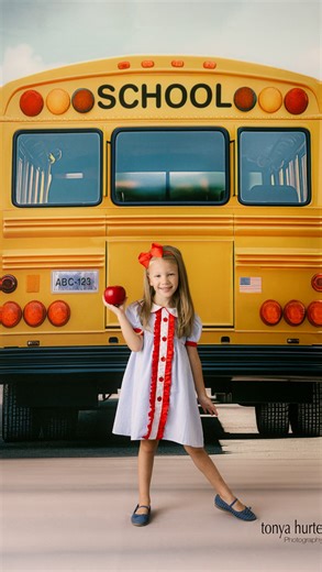 Limited Edition Back 2 School Sessions! Check out these super affordable & adorable sessions. 🍎 Prices are NEVER this low but this is my end of summer treat to you! School pictures don’t have to be boring. Plus, you get to make sure lunch isn’t stuck to their cute little faces and their pigtails are just right. 😉 Choose between two backdrops plus a close up on the classic white if you’d like! Booking link is in my profile. Backdrops from Fancy Fabric & Props | Tonya Hurter Photography