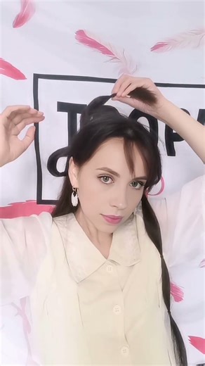 Elegant Chinese-Inspired Bun Tutorial | Modern & Graceful Updo ✨ #ChineseBun #ElegantUpdo