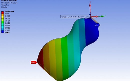 ANSYS Workbench容器静水压力分析