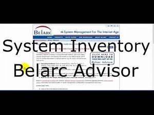 System Specs (Inventory) using Belarc Advisor