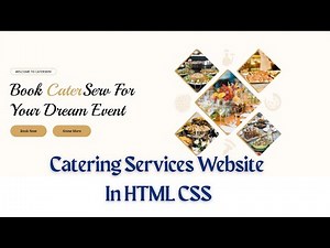 How to make a Catering Services website in HTML CSS and Javascript | Source code