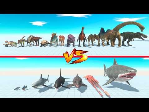 Aquatics vs Dinosaurs - Animal Revolt Battle Simulator